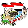 Yemen Fridge Magnet Wooden Magnet Art Souvenirs Creative Collection Handmade Travel Home Office Gifts Landscape Refrigerator Decor 11122