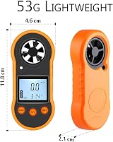 V· Digital Anemometer Wind Speed Meter Temp Airflow 5 Units LCD view 7