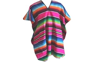 Del Mex Mexican Serape Adult Poncho