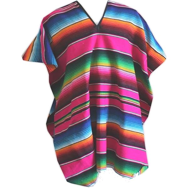 Leos Imports Mexikanischer Sarape Poncho – Bunt, Für Kinder & Teens, In 3 Größen