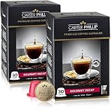 Decaf Espresso Capsules Compatible with Nespresso - 60 CARTER PHILLIP Premium Coffee Capsules Compatible with OriginalLine Nespresso Capsules Machines - Delicious Alternative to Nespresso Pods