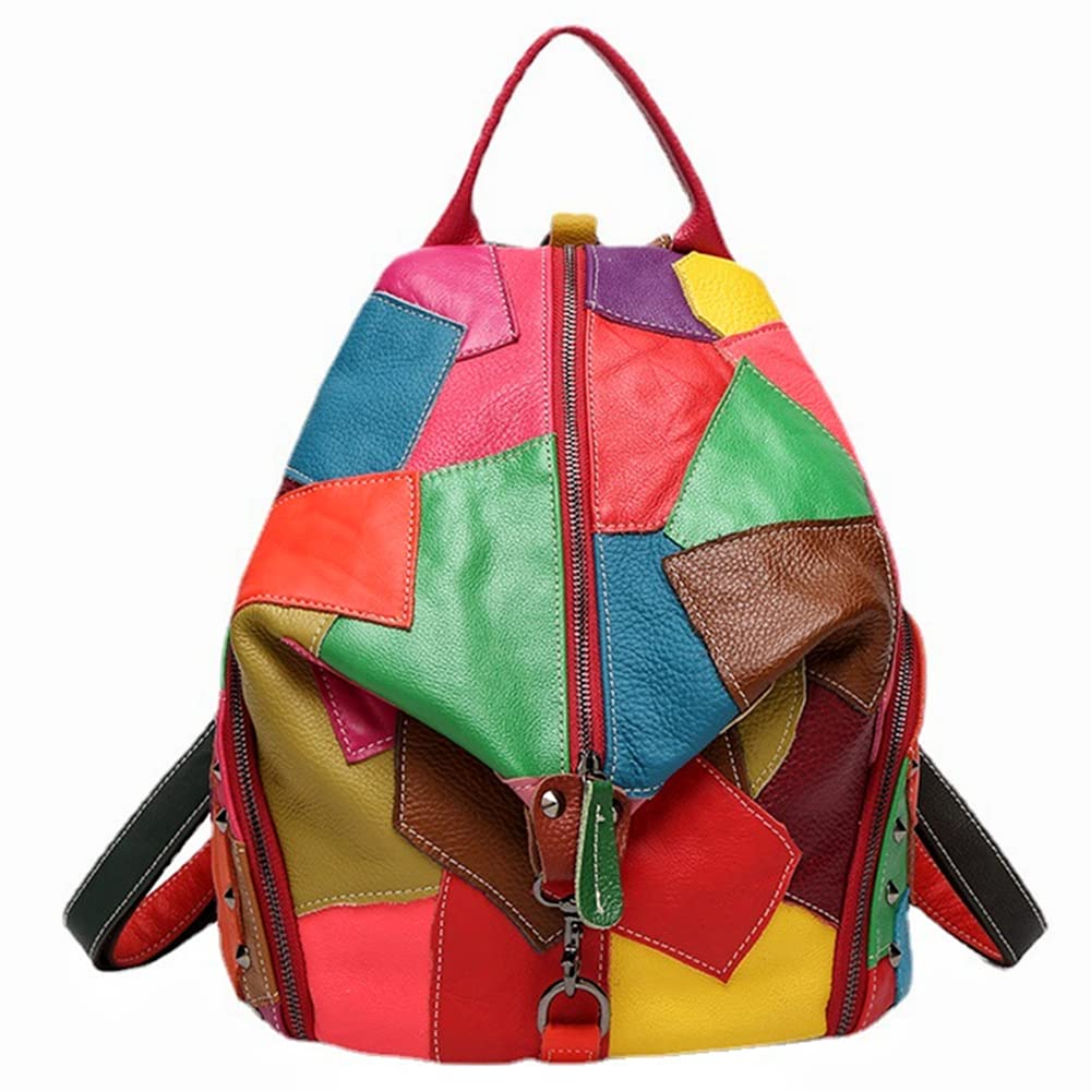 Eysee Real Leather Backpack Fashion Bag Women's Daypack Multicolour