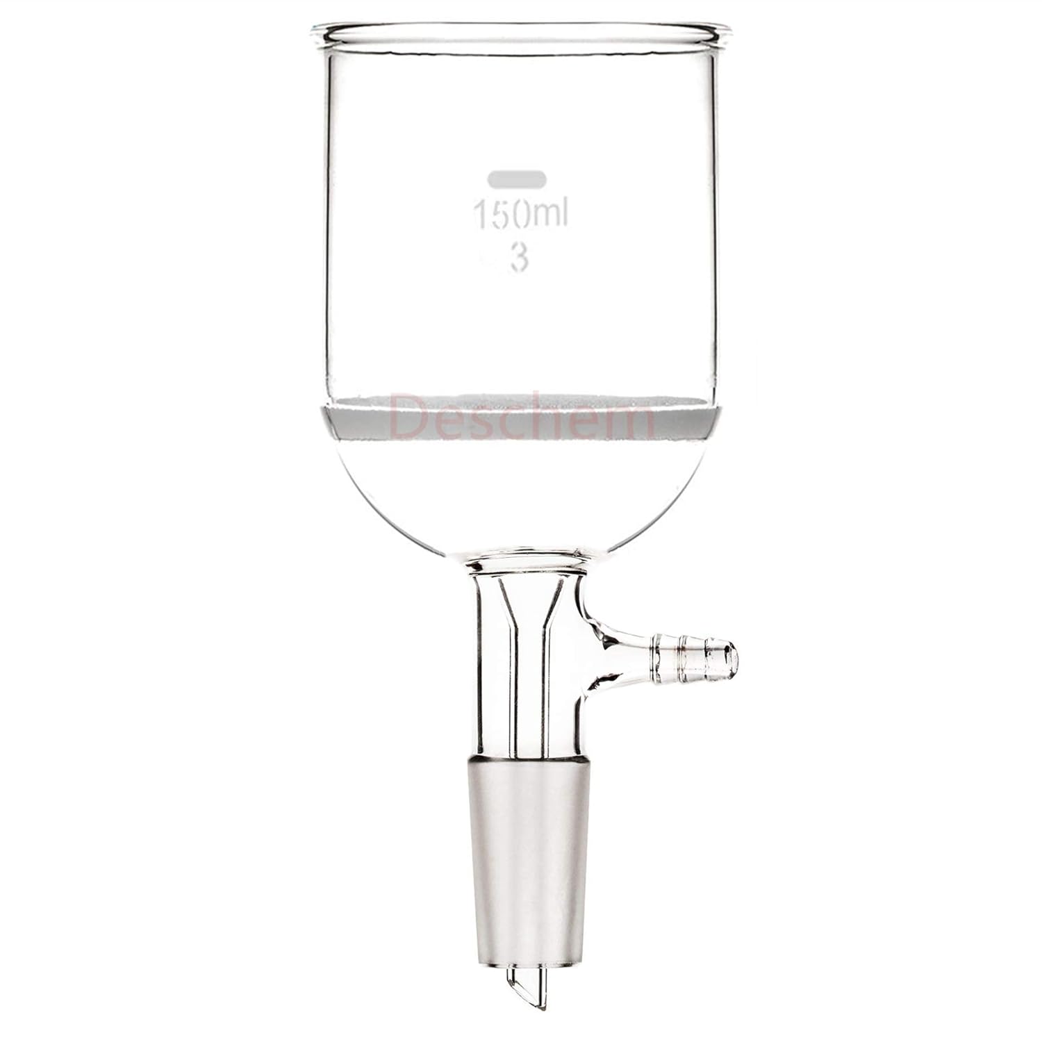 Deschem Glass Filtering Erlenmeyer Flask with Two Suction Vacuum