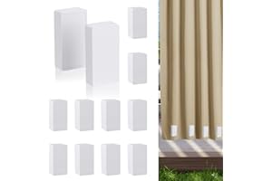 DDEETODU 20 Pcs Outdoor Curtain Weights, Gazebo Curtain Weights for Wind, Weights for Outdoor Curtains, Waterproof Heavy Duty Curtain Magnets, Magnetic Drapery Weights for Curtain,Flags,Tablecloth (White)
