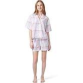 HUE Women's Pajama 2 Piece Set Includes Sleep Top and Boxer Shorts