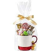 Yotelab 9x20 Inches Cellophane Bags, 20Pcs Clear Cellophane Gift Bags(Ribbon NOT Included)