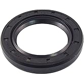 uxcell Metric Rotary Shaft Oil Seal 35x52x7mm TC Double Lips Rubber, Black