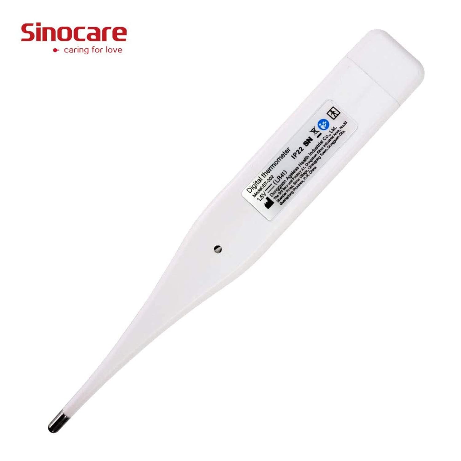 Sinocare Digital Oral Thermometer for Adults, Highly Accurate Medical Basal Body Thermometer for Fever Oral, Armpit or Rectal Temperature Reading for Baby, Kid and Adults 5.0 in (BT-302): Industrial & Scientific