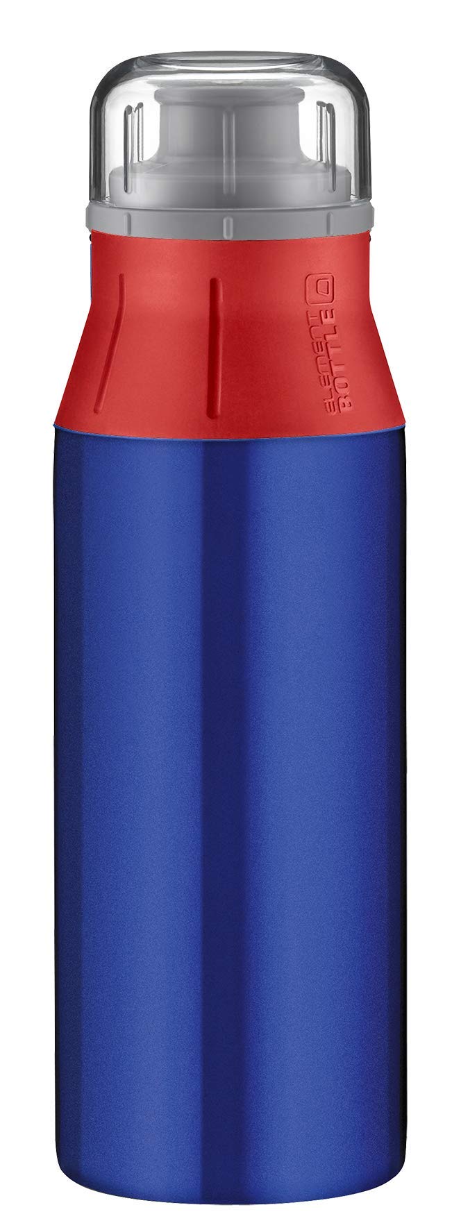 alfi ElementBottle Real Pure 5357.134.060 Stainless Steel Drinking Bottle 600 ml Blue/Red Leak-Proof Dishwasher Safe BPA- โ image 1