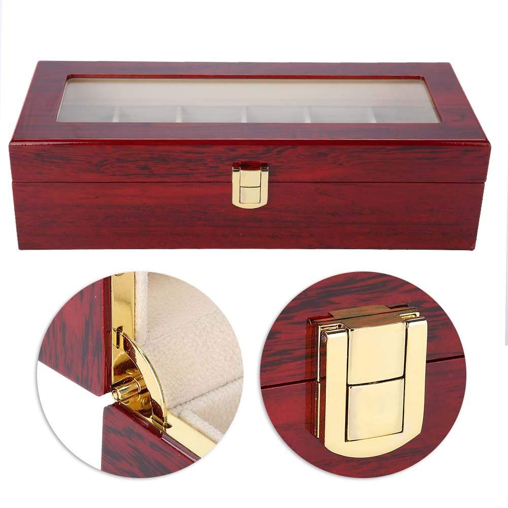 Shanrya Watch Holder, Jewelry Drawer Case Portable Watch Display Box for Sunglasses Men Women Ring Travel