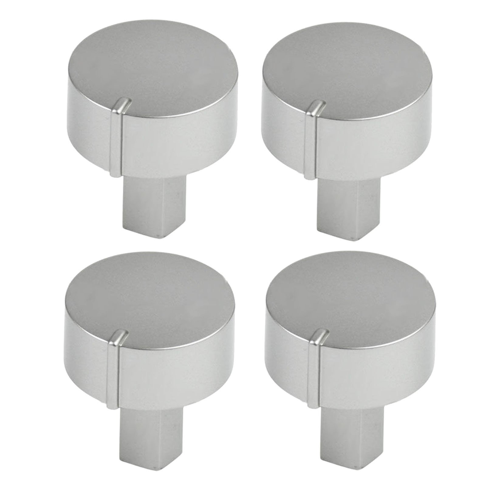 Diplomat ADP Series Oven Cooker Hob Control Switch Knobs (Silver, Pack of 4), 5 x 5 x 5 cm