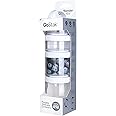 BlenderBottle GoStak Food Storage Containers for Protein Powder, Healthy Snacks, and Portion Control, 4-Piece Starter Pak, Wh