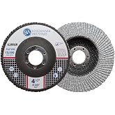 Benchmark Abrasives 4.5" x 7/8" Premium Stearate Coated Type 27 Flap Discs 4 1/2 for Angle Grinder - for Aluminum &amp; Soft Metals - Sanding, Finishing, Grinding Wheels 4 1/2 Inch - (10 Pack) 60 Grit