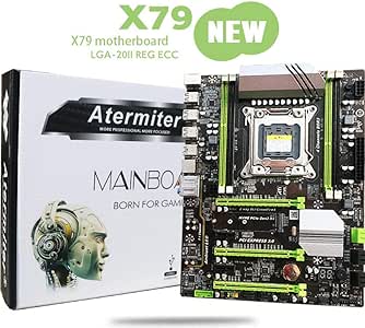 Atermiter X79 Turbo Motherboard LGA2011 ATX USB3.0 SATA3 PCI-E NVME M.2 ...