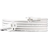 Amazon Basics Extension Cord, 10 Ft, 3-Prong Outlet Extender, Indoor Use, 13 Amps, 125V, White