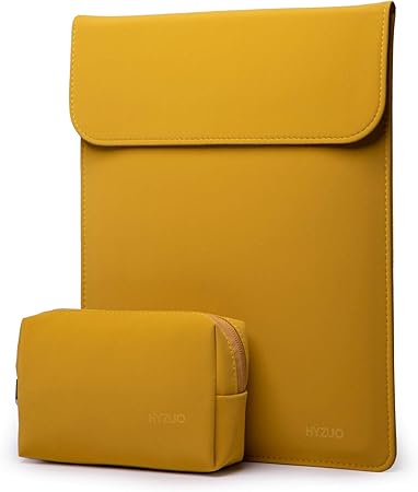Amazon Com Hyzuo 13 Inch Laptop Sleeve Case Compatible With 18 21 Macbook Air 13 M1 16 21 Macbook Pro 13 M1 18 21 Ipad Pro 12 9 M1 Dell Xps 13 Surface Pro X 7 6 5 4 3 With Small Bag Yellow Computers Accessories