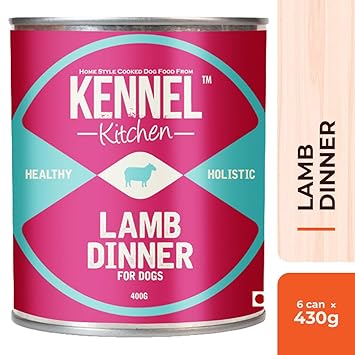 Kennel Kitchen Dog Food Natural Dog Food Lamb Dinner 430 Grams (6-Pack)