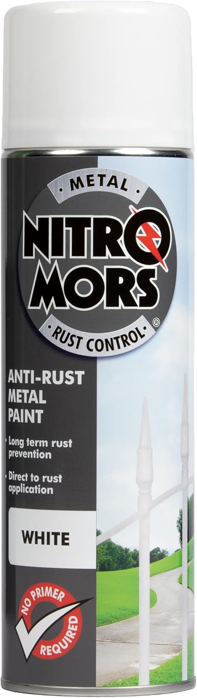 Nitromors Anti-Rust Smooth Finish Metal Spray Paint White 500 ml
