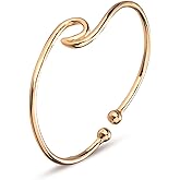 QIAN0813 Bohemia Ocean Wave Bracelet Wave bangle Wire wrap Gold Silver Sea Wave Island Surfer Cuff Adjustable Bracelet
