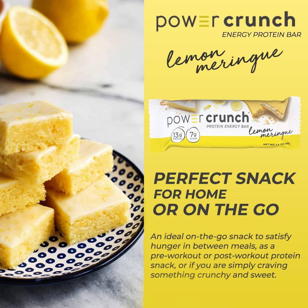 Bionutritional Research Group Power Crunch Protein Energy Bar, Lemon Meringue, 12 Count (16.8oz) (480G)