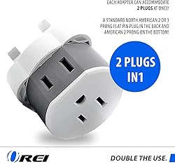 OREI Full European Travel Adapter Set - Dual Input