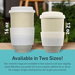 NOVA CERAMICS Travel Mug - Ceramic Coffee Mug With