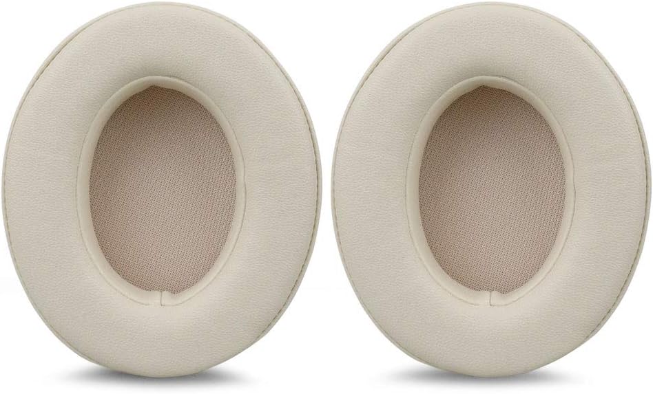Beats Studio 2/3 Replacement Earpads,Protein Leather/Memory Foam Ear Cushion Pads Cover Ear Cups for Beats Studio 2.0 Wired/Wireless B0500/B0501 & Studio 3.0 Over Ear Headphones by Dr. Dre Beige