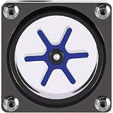 FOSA Flow Meter Indicator for PC Water Cooling System, G1/4 Threaded 6 Impeller 3 Ways Computer Water Flow Meter