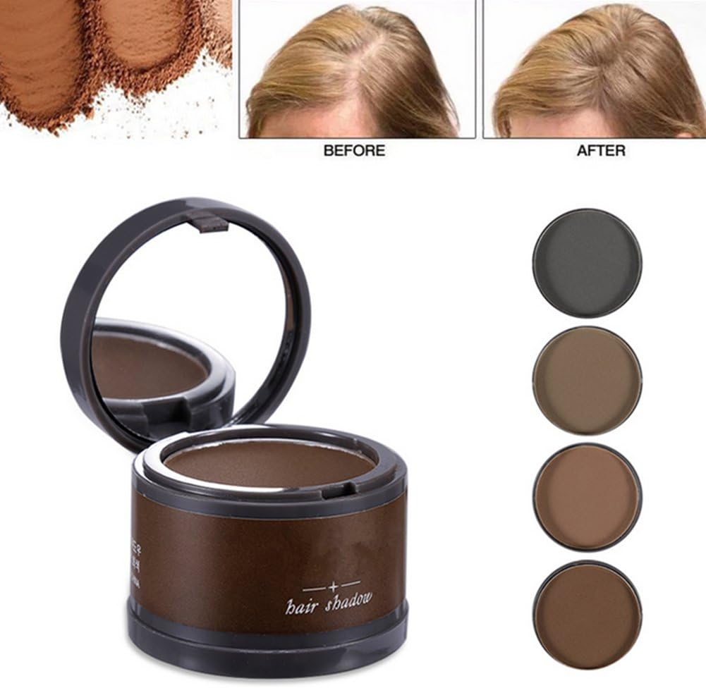 Magical Fluffy Thin Hair Powder Hair Line Shadow Makeup Hair Concealer Root Cover Up Instant Gray Coverage 4g (01 brown)