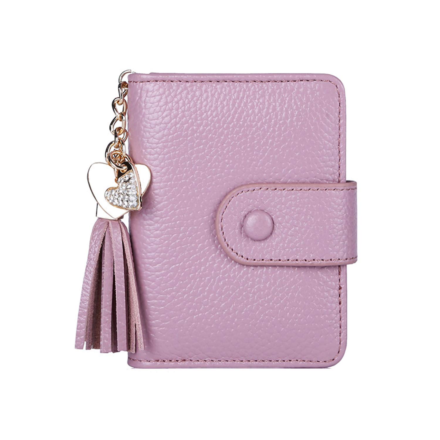 Credit Card Holders Women Ladies Leather Credit Card Wallets Business Credit Card Holder Card Case for Women (Purple)