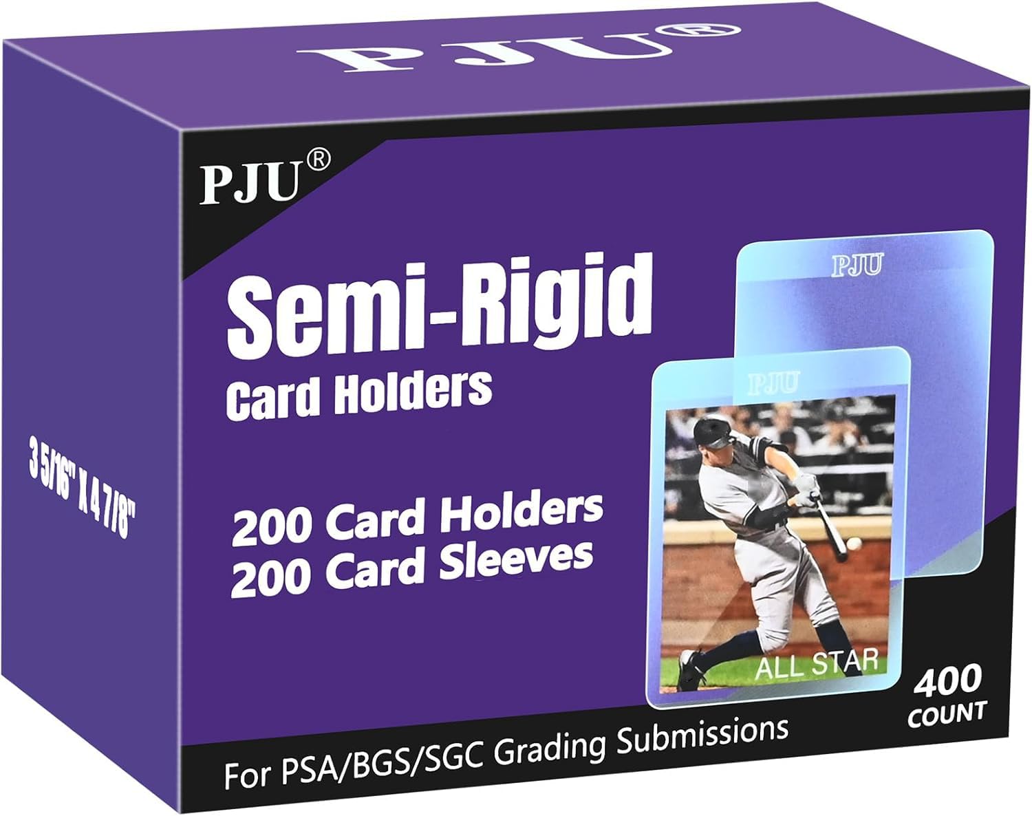 Photo 1 of 200ct Semi Rigid Card Holders & 200ct Penny Sleeves for PSA, SGC, BGS, CSG Graded Card Submissions, Semi Rigid Baseball Cards Sleeves Protectors, PSA Graded Trading Cards Sleeve