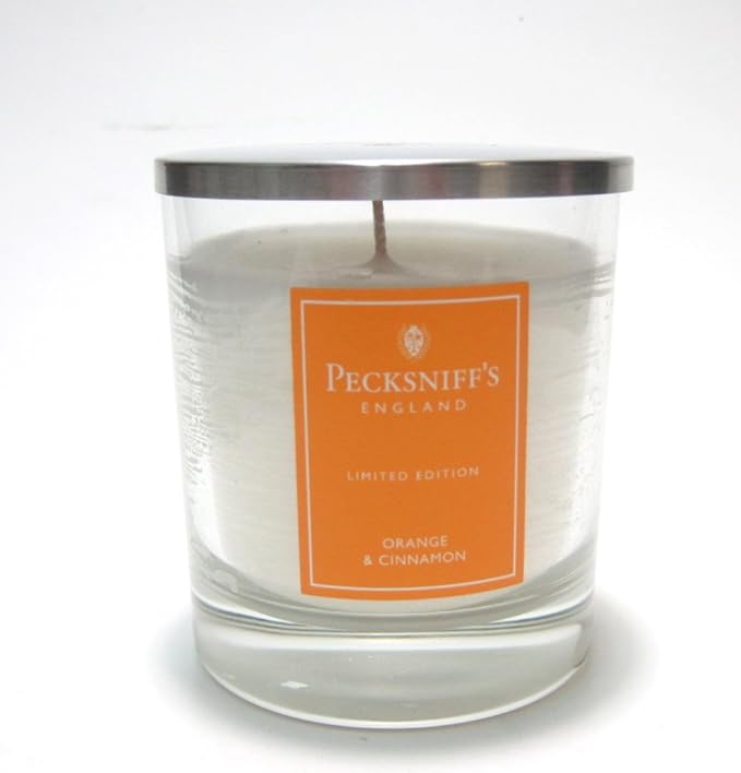 Pecksniff's England Candle Made in UK 6.34oz Orange & Cinnamon