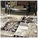 Superior Designer Pastiche Area Rug, Distressed Geometric Floral Patchwork Pattern, 5' x 8', Chocolate