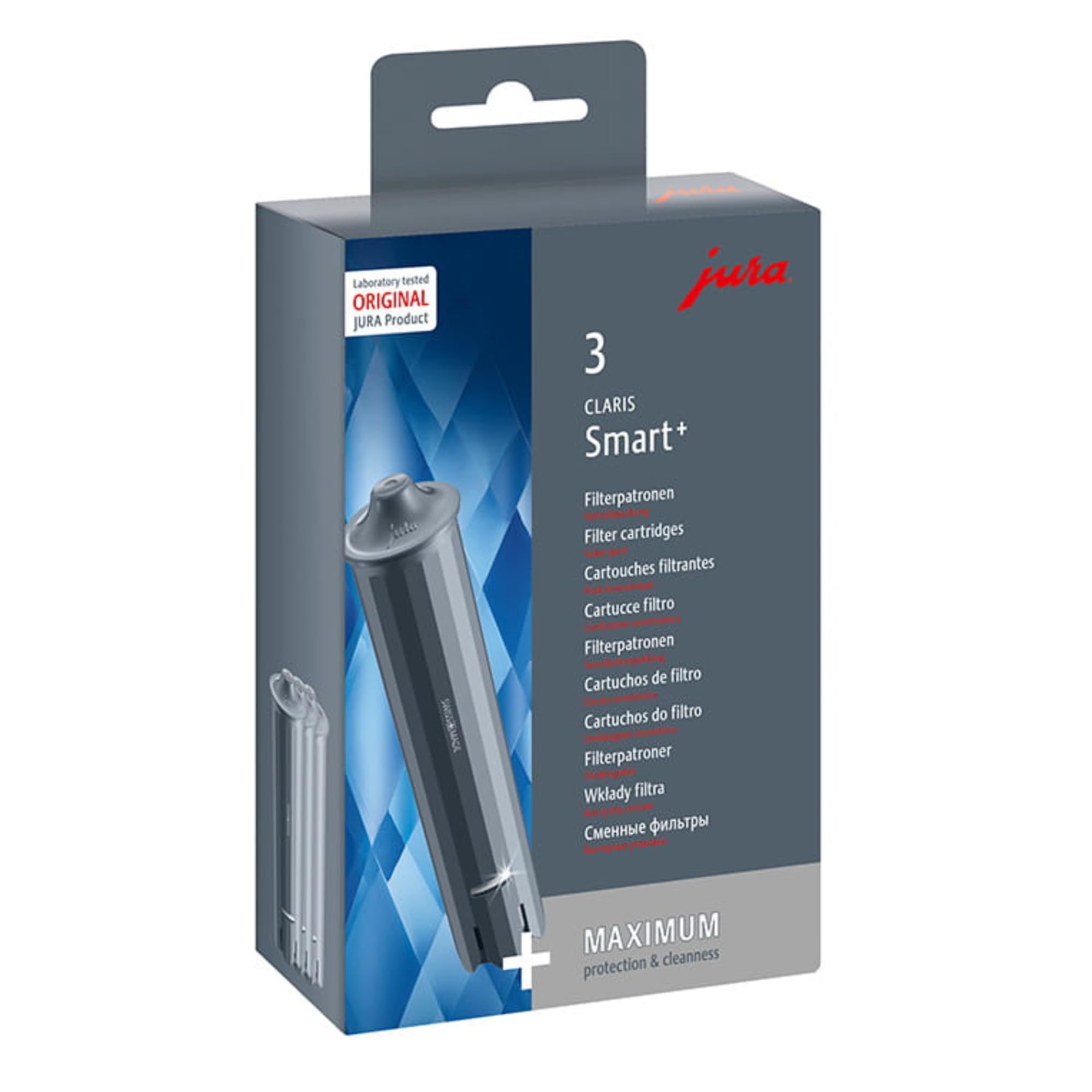 jura CLARIS Smart water filter cartridge (3 pieces), you will receive 1 set of 3 pieces