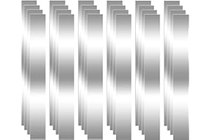 LDDAL 24 Pcs Shim Stock Assortment，304 Stainless Steel 1" Width x 6" Length Metal Shim 0.0007", 0.001", 0.002", 0.003", 0.004", 0.005",0.008", 0.01" Thickness Metal Shims (Stainless Steel)