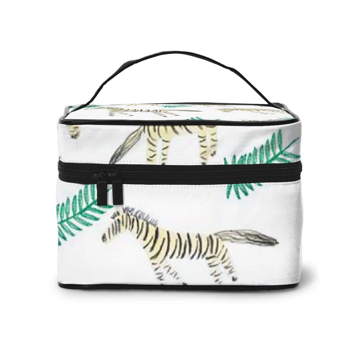 Makeup Bag Square Cosmetic Train Case Jungle Horses Portable Travel Toiletry Bag Organizer Accessories Case Tools Case For Beauty Women