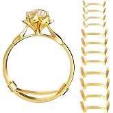 ELETIUO Filled Metal Ring Guard Set for Loose Rings, 12 Pack 3 Sizes for Different Band Widths, Invisible Ring Adjuster Tightener Spacer Fitter, Golden+Silver Color