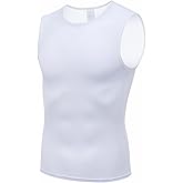 qualidyne Men's Cycling Base Layer Quick Dry Bike Undershirt Sleeveless Biking Jersey Bicycle Tops Sports Vest Breathable