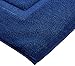 Amazon Basics Banded Bathroom Bath Mat, Navy Blue, 31