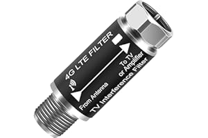 KBFUSHI LTE Filter for TV Antenna,Filters 4G 5G LTE Signal Reduces Interference from Cell Towers for Clear Digital HD TV Reception (Frequency Range 5-695Mhz)