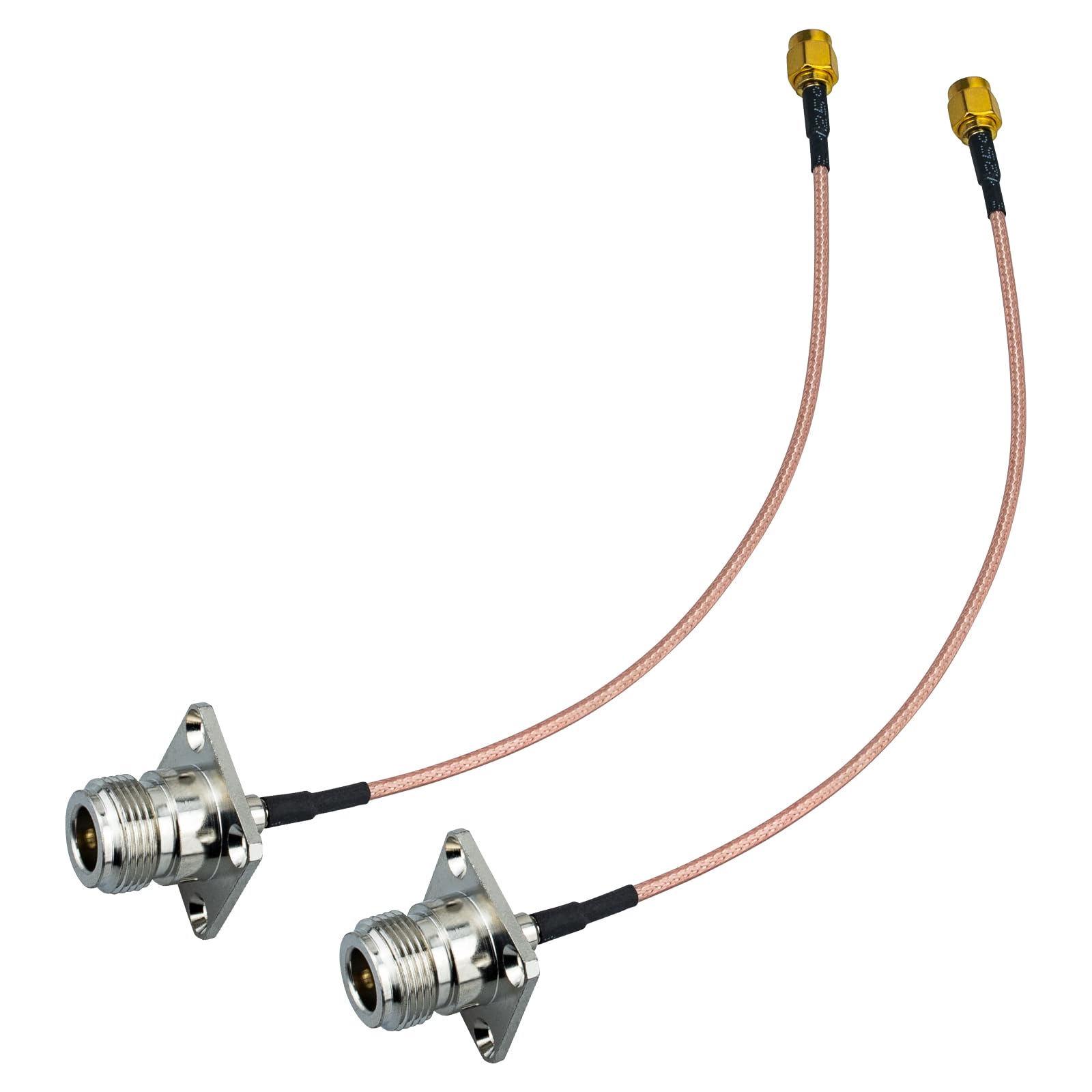 URCIANOW SMA Male to N Female 4 Hole Panel Mount Connector RG316 Cable 20CM Coaxial Adapter 50Ohms Low Loss Cable for router antenna wireless adapter