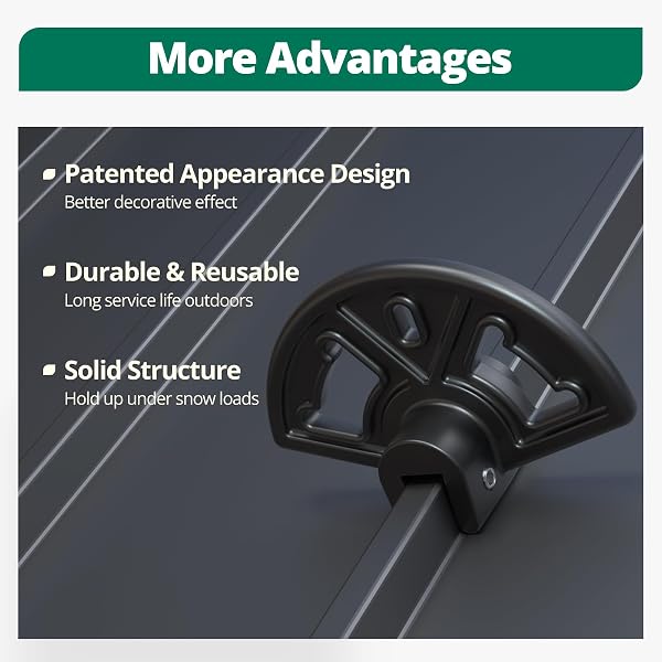 BENFAR 50 PACK SNOW GUARDS FOR METAL ROOFS STANDING SEAM SNOW GUARDS ICE STOPS METAL ROOFING SOLID PLASTIC EASY INSTALLATION BR03