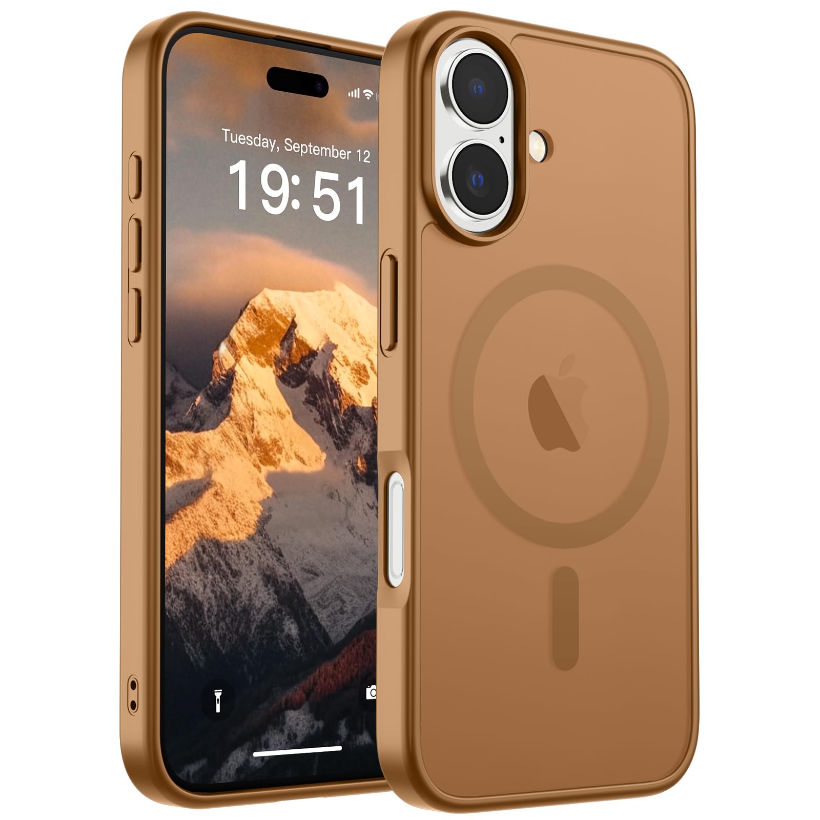 Photo 1 of SUPFINE Magnetic for iPhone 17 Case (Compatible with MagSafe)(Military Grade Drop Protection) Translucent Matte Shockproof with Anti-Fingerprint Phone Cover 2025,Brown
