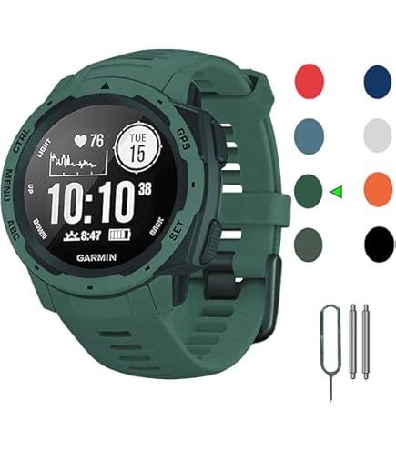 Amazon.com: Garmin Instinct Replacement Band - Lakeside Blue