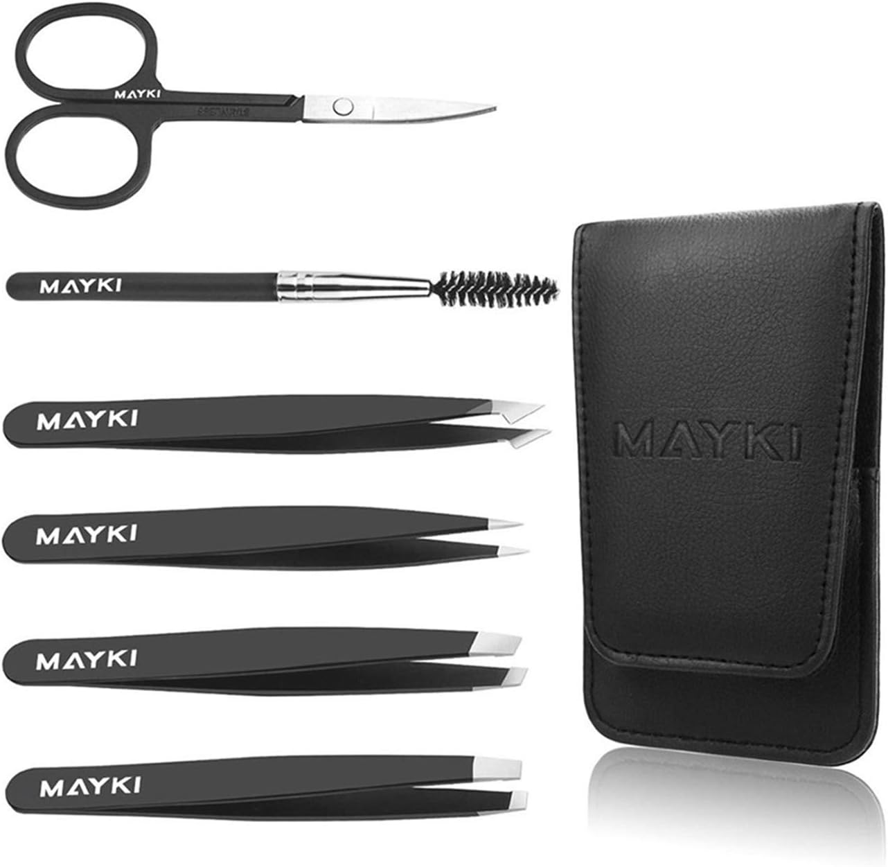 Eyebrow Tweezers Set 6 PCS, Professional Stainless Steel Eyebrow