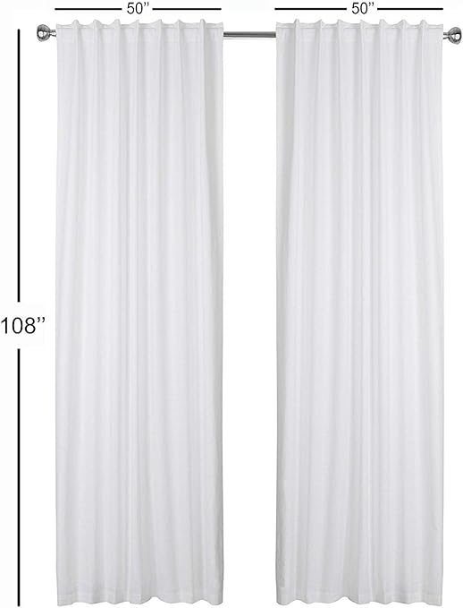 Amazon Com Set Of 2 100 Cotton Duck Reverse Tab Top Curtain