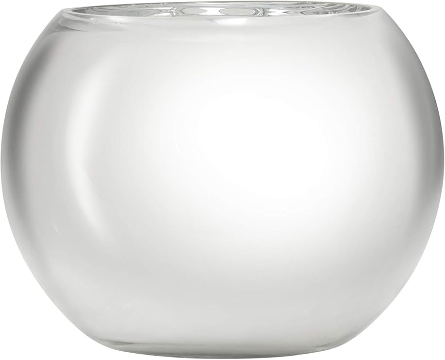 Amazon Com Aufora Decorative Round Glass Fish Bowl Silver 14 Cm
