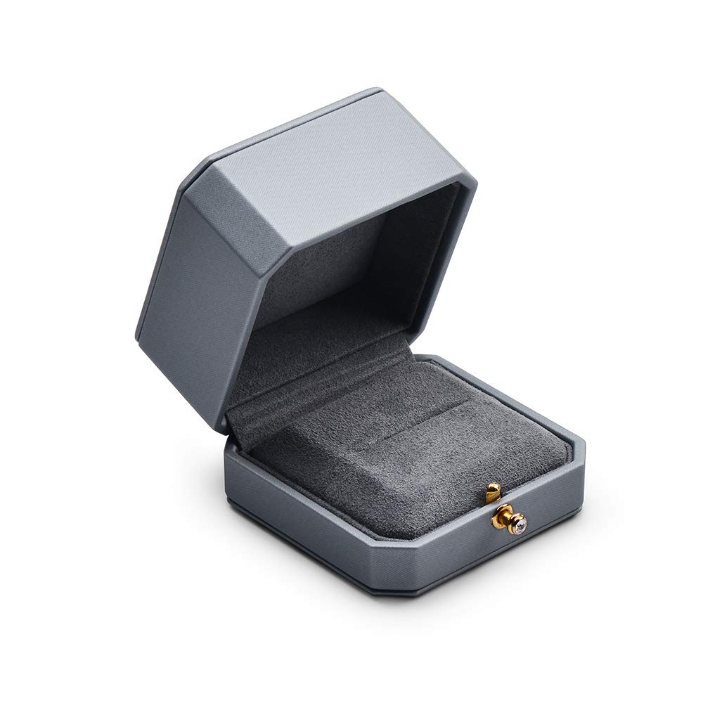 Oirlv PU Leather Ring Box Luxury Ring Boxes for Engagement Proposal Wedding Anniversary Christmas