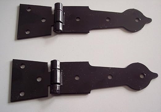 title=Coppia cerniere ferro nero per baule cassapanca porta finestra legno senza viti