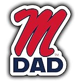 Mississippi Rebels Ole Miss 4-Inch Proud Dad Die Cut Decal Officially Licensed Collegiate Product